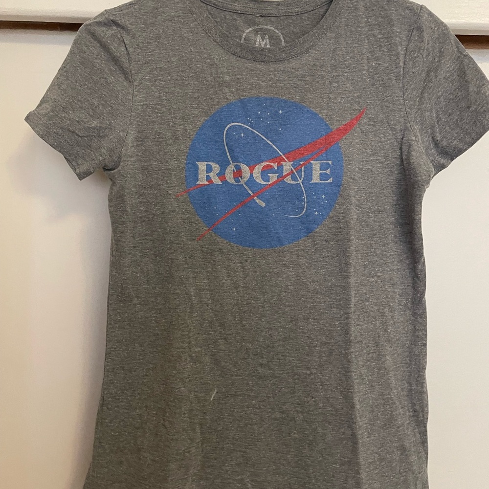 Unisex cotton bureau Rogue NASA Science T-shirt Collectible Heather Grey Size M